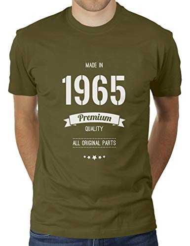 Jahrgang 1965 - All Parts Original - Geburtstag - 55 Jahre alt - Vintage - Herren T-Shirt von KaterLikoli, Gr. XL, Olive von Likoli