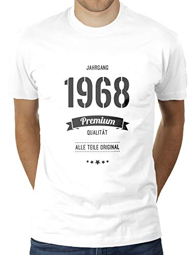 Jahrgang 1968 - Alle Teile original - Geburtstag - 52 Jahre alt - Herren T-Shirt von KaterLikoli, Gr. XL, Weiß von Likoli