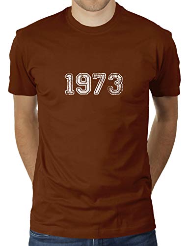 Jahrgang 1973 - Geburtstag Jubiläum Jahrestag - 47 Jahre alt - Herren T-Shirt von KaterLikoli, Gr. L, Choccolate von Likoli