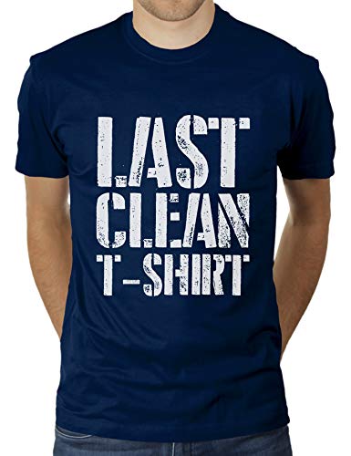 Last Clean T-Shirt - Herren T-Shirt von KaterLikoli, Gr. L, French Navy von Likoli