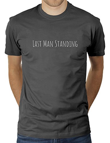 Last Man Standing - Herren T-Shirt von KaterLikoli, Gr. XL, Anthrazit von Likoli