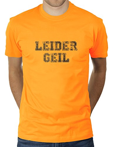 Leider Geil - Herren T-Shirt von KaterLikoli, Gr. 2XL, Gold Yellow von Likoli