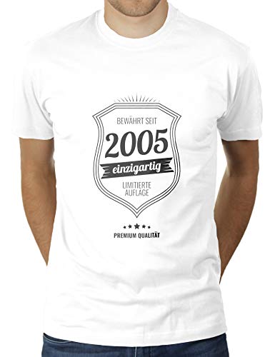 Lustiges Geburtstagsgeschenk 15-jähriger Jahrgang 2005 Geschenkidee zum 15 Geburtstag - Herren T-Shirt von KaterLikoli, Gr. XL, Weiß von Likoli