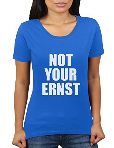 Not Your Ernst - Learning Denglish - Damen T-Shirt von KaterLikoli, Gr. L, Royal Blue von Likoli