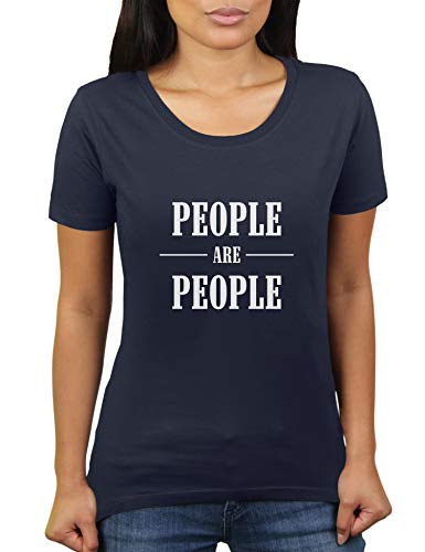 People Are People - Damen T-Shirt von KaterLikoli, Gr. 3XL, French Navy von Likoli