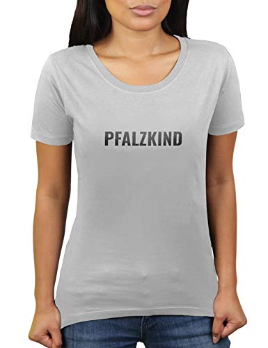 Pfalzkind - Damen T-Shirt von KaterLikoli, Gr. M, Light Gray von Likoli