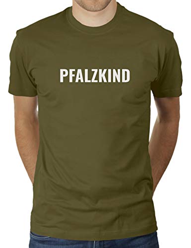 Pfalzkind - Herren T-Shirt von KaterLikoli, Gr. 3XL, Olive von Likoli