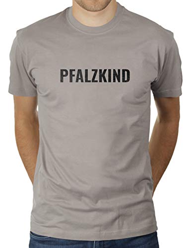 Pfalzkind - Herren T-Shirt von KaterLikoli, Gr. M, Light Gray von Likoli