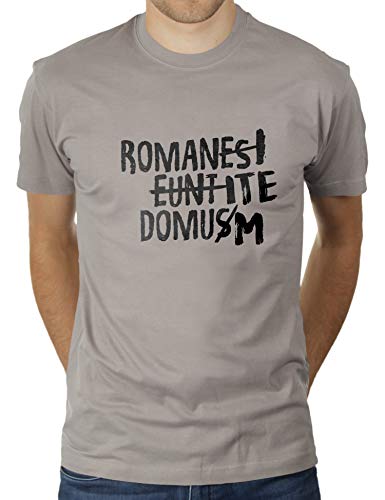 Romani ITE Domum - Herren T-Shirt von KaterLikoli, Gr. 3XL, Light Gray von Likoli