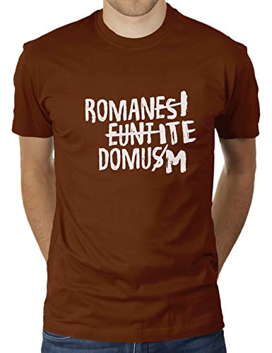 Romani ITE Domum - Herren T-Shirt von KaterLikoli, Gr. L, Choccolate von Likoli