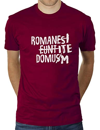 Romani ITE Domum - Herren T-Shirt von KaterLikoli, Gr. M, Burgundy von Likoli