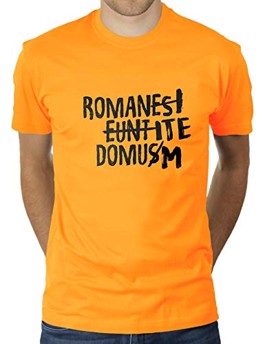 Romani ITE Domum - Herren T-Shirt von KaterLikoli, Gr. XL, Gold Yellow von Likoli