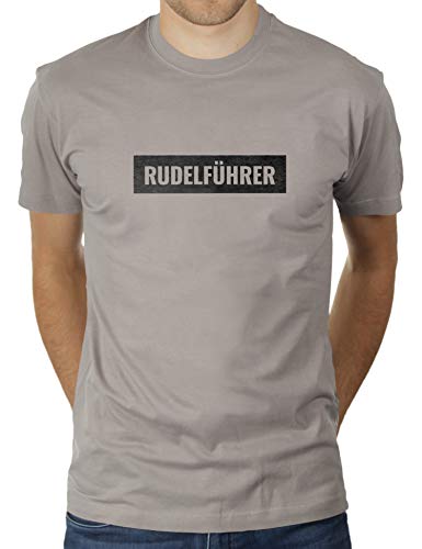 Rudelführer - Geschenk zum Vatertag - Herren T-Shirt von KaterLikoli, Gr. XL, Light Gray von Likoli