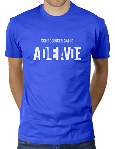 Schrödingers Cat is Alive Dead - Herren T-Shirt von KaterLikoli, Gr. 3XL, Royal Blue von Likoli