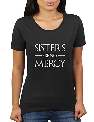 Sisters of No Mercy - Damen T-Shirt von KaterLikoli, Gr. XL, Deep Black von Likoli