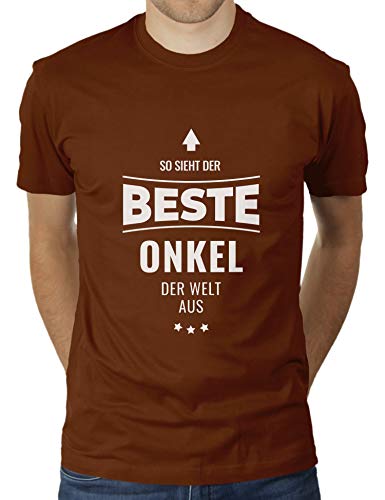 So Sieht der Beste Onkel der Welt aus - Geschenk - Herren T-Shirt von KaterLikoli, Gr. XL, Choccolate von Likoli