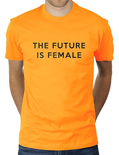 The Future is Female - Herren T-Shirt von KaterLikoli, Gr. M, Gold Yellow von Likoli