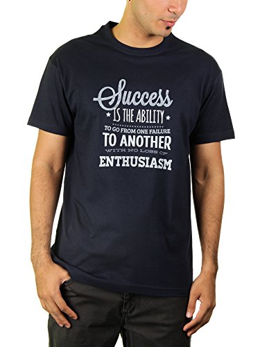The Way to Success - Herren T-Shirt von KaterLikoli, Gr. M, French Navy von Likoli