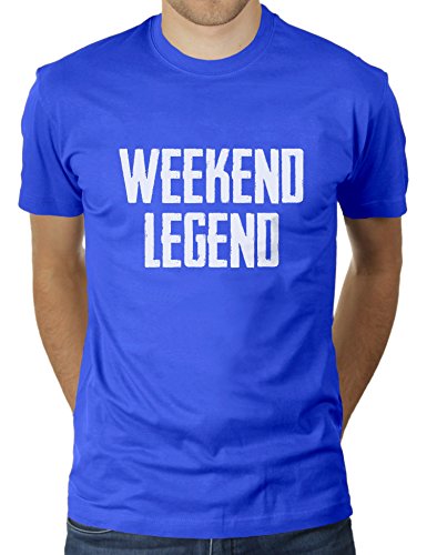 Weekend Legend - Herren T-Shirt von KaterLikoli, Gr. L, Royal Blue von Likoli