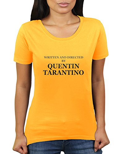 Written and Directed by Quentin Tarantino - Damen T-Shirt von KaterLikoli, Gr. S, Gold Yellow von Likoli