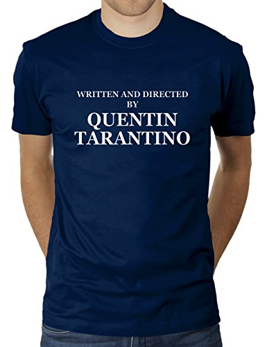 Written and Directed by Quentin Tarantino - Herren T-Shirt von KaterLikoli, Gr. 3XL, French Navy von Likoli