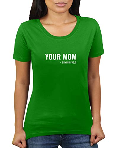 Your Mom - Sigmund Freud - Damen T-Shirt von KaterLikoli, Gr. XL, Apple Green von Likoli