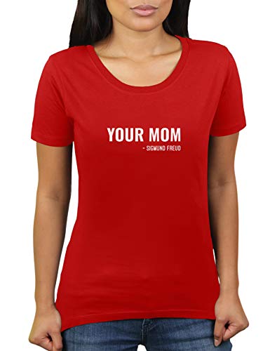 Your Mom - Sigmund Freud - Damen T-Shirt von KaterLikoli, Gr. XL, Red von Likoli