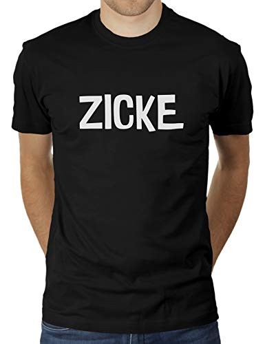 Zicke - Herren T-Shirt von KaterLikoli, Gr. XL, Deep Black von Likoli