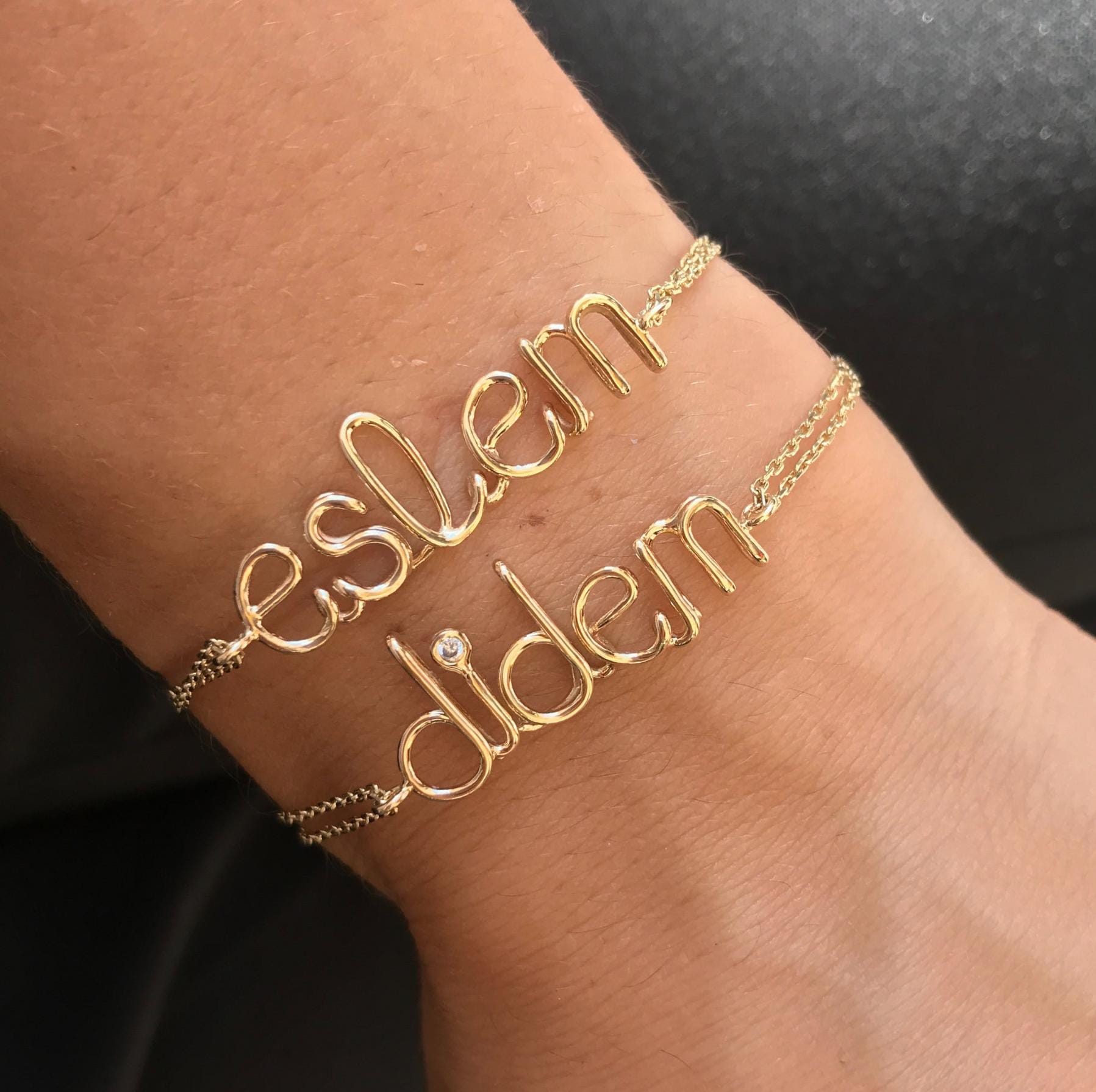 Namen Armband 14K Gold Handmade 5 Buchstaben/Monogramm Geschenk Für Mädchen Valentinstag Von Likya von LikyaGoldJewellery