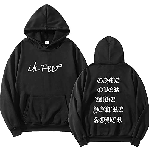 Lil Peep Come Over When You're Sober Tour Concert Vtg Reprint Hoodies Cool Men Hip Hop Streetwear, schwarz, Medium von Lil Peep