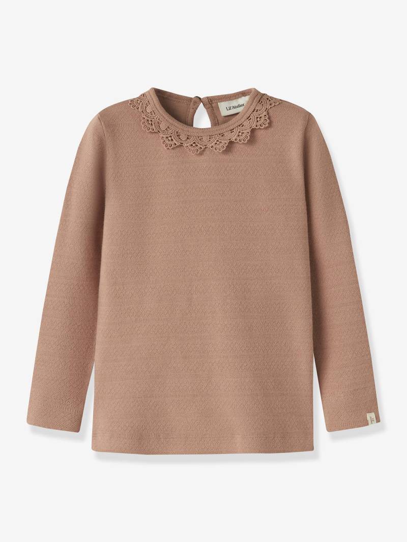 Shirt Mädchen Lil' Atelier MINI mit Spitzenkragen zimt von Lil'atelier