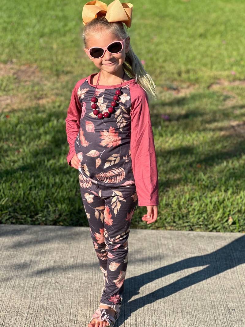 Herbstlaub Leggings Set von LilBestiesDesign