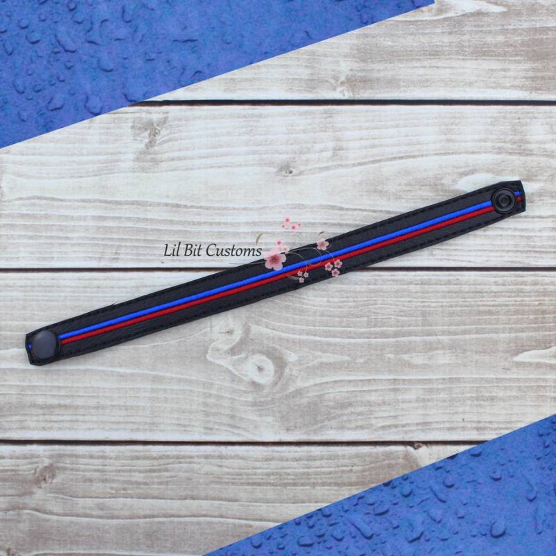 Schmales Blau-Rotes Armband von LilBitCustoms