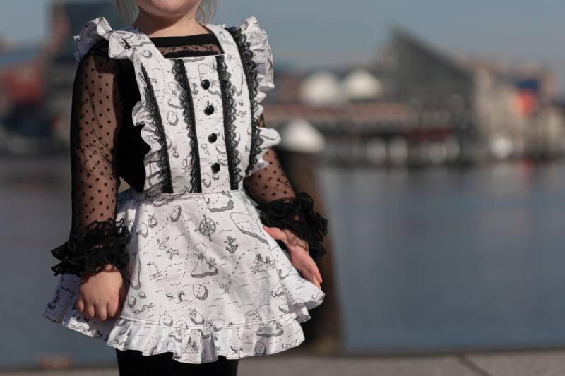 Dot Lace Sleeve Layering Shirt in 6 Farben Erhältlich/Langarm Rüschen Für Mädchen von LilDimples