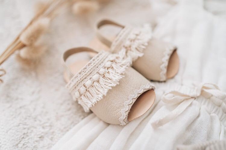 Boho Baby Weiche Sohle Slingback, Leder Babyschuhe, Mädchen Sandalen, Baby, Kleinkind Handgemacht Australien von LilSolesAU