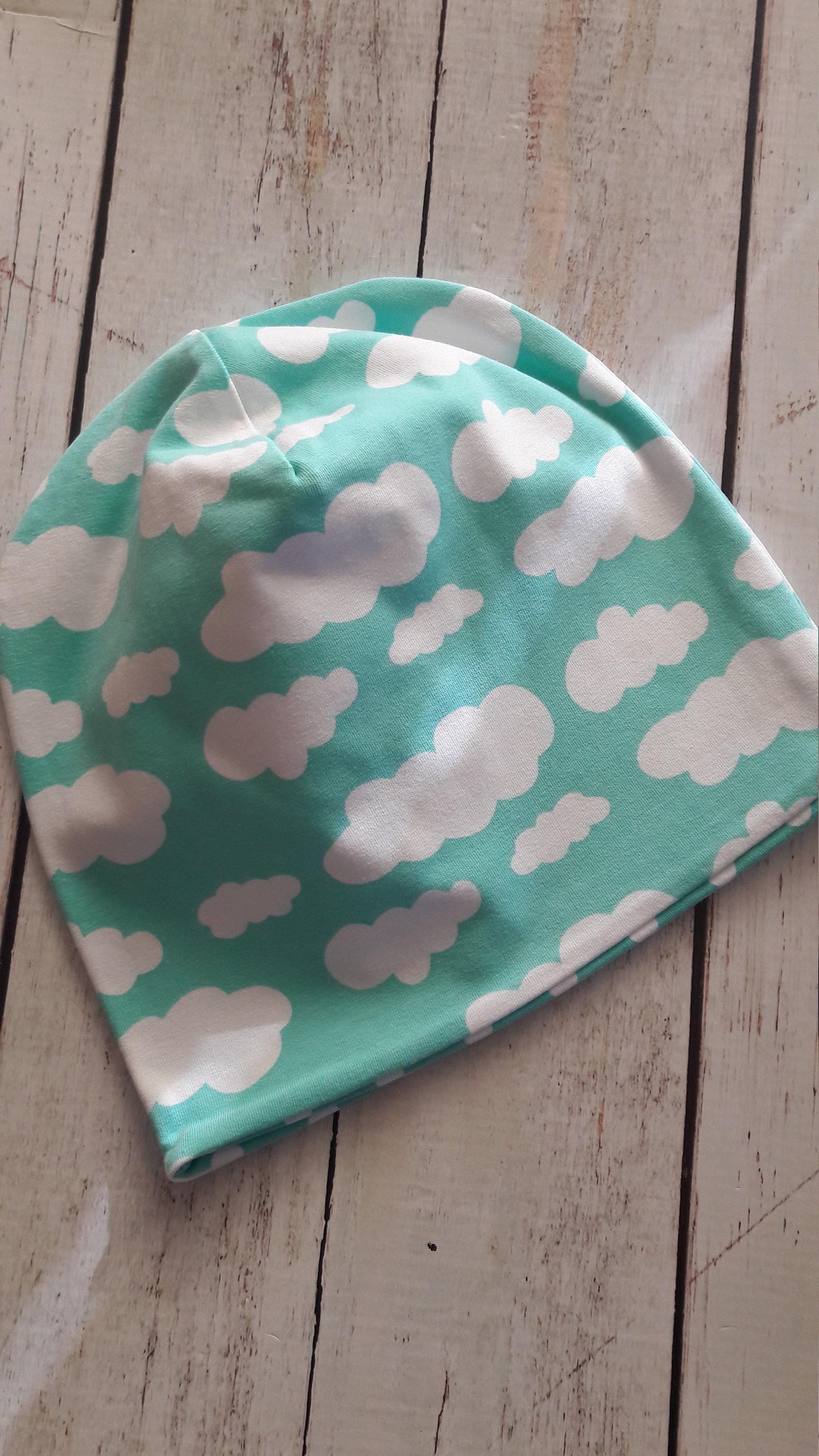 Kindermütze Wolke Mint Ku 52-54cm Wendebeanie Kind Punkte , Wolken, Himmel Mütze Für Den Übergang Rainbow Kindermütze Wolke Mint Ku 52-54cm Wendebeanie Kind Punkte , Wolken, Himmel Mütze Für Den Übergang Rainbow von LilaEmmi