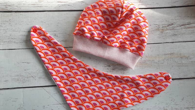 Mädchenset Orange, Kinder Accessoires, Mütze Und Halstuch, Baby Geschenk Zur Geburt , Babybeanie von LilaEmmi