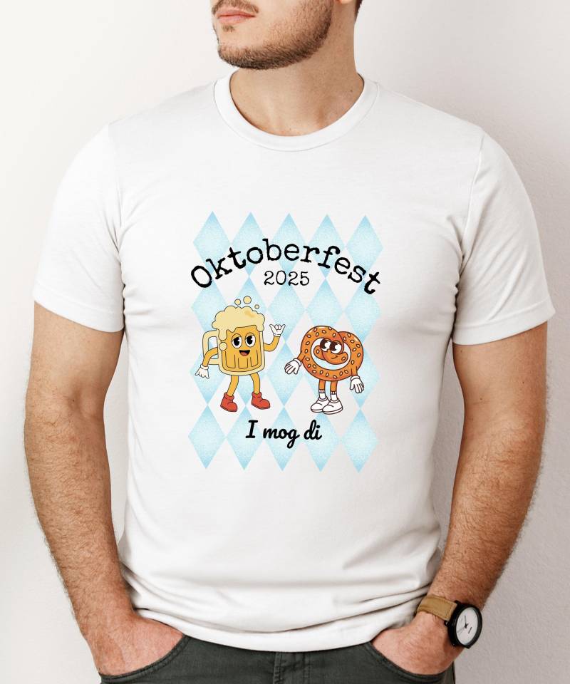 Oktoberfest T-Shirt Männer Bierkrug & Brezel Wiesn Outfit Oktoberfest T-Shirt Männer Bierkrug & Brezel Wiesn Outfit von LilaWolkenDesign