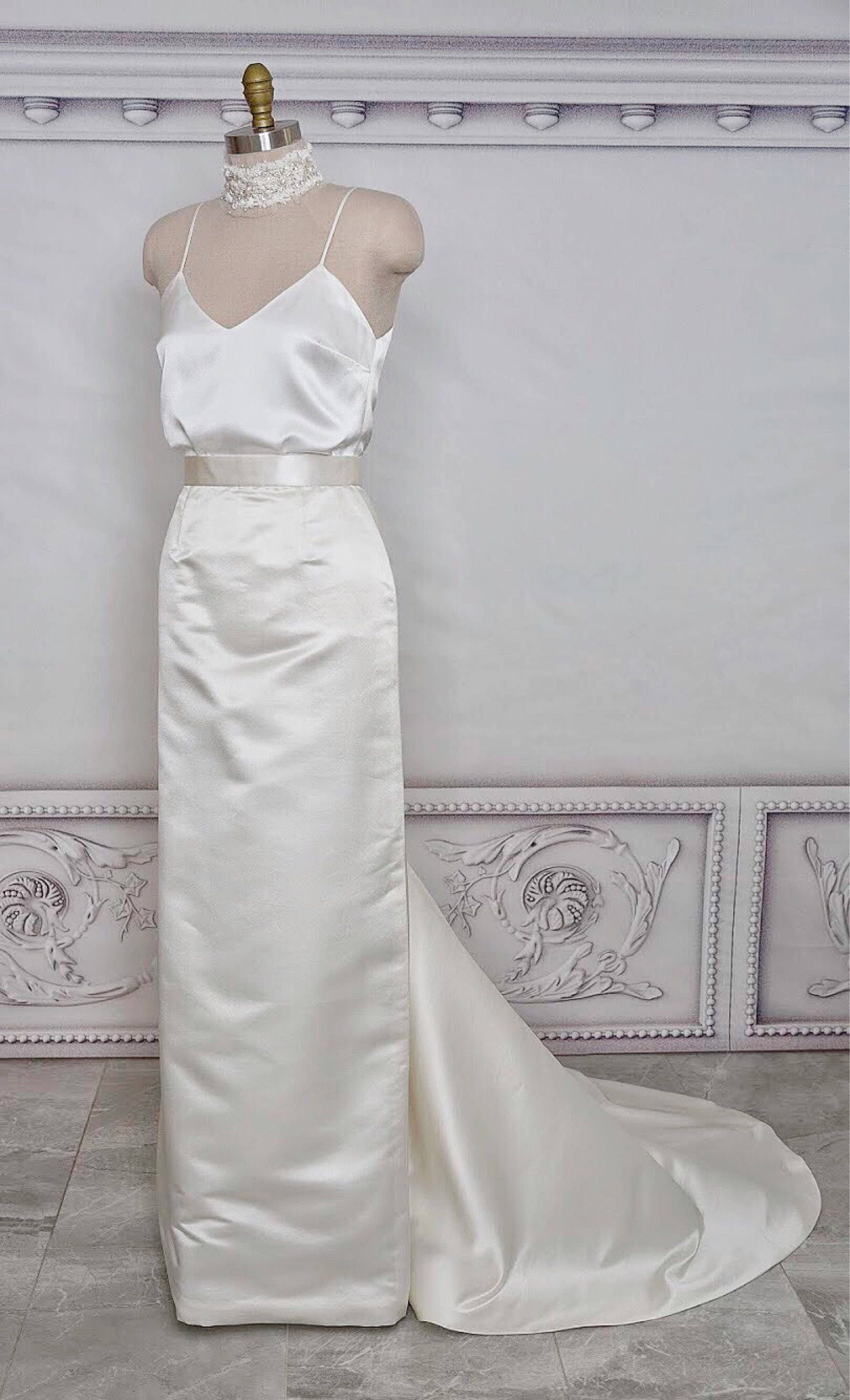 Lange Hochzeit Rock Bodenlänge Elfenbein Seide Braut Zug Trennt Moderne Bleistift Maxi Lange Hochzeit Rock Bodenlänge Elfenbein Seide Braut Zug Trennt Moderne Bleistift Maxi von LilacMoonBridalWear