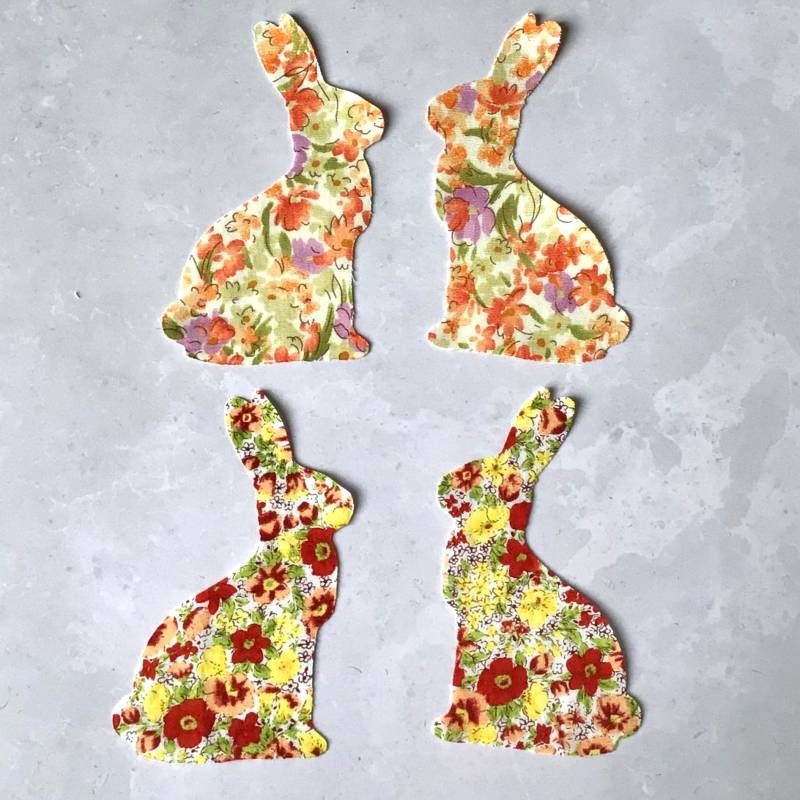 Große Frühling Stoff Osterhasen, Die Geschnittene Stoffhäschen Große Frühling Stoff Osterhasen, Die Geschnittene Stoffhäschen von LilacSprig