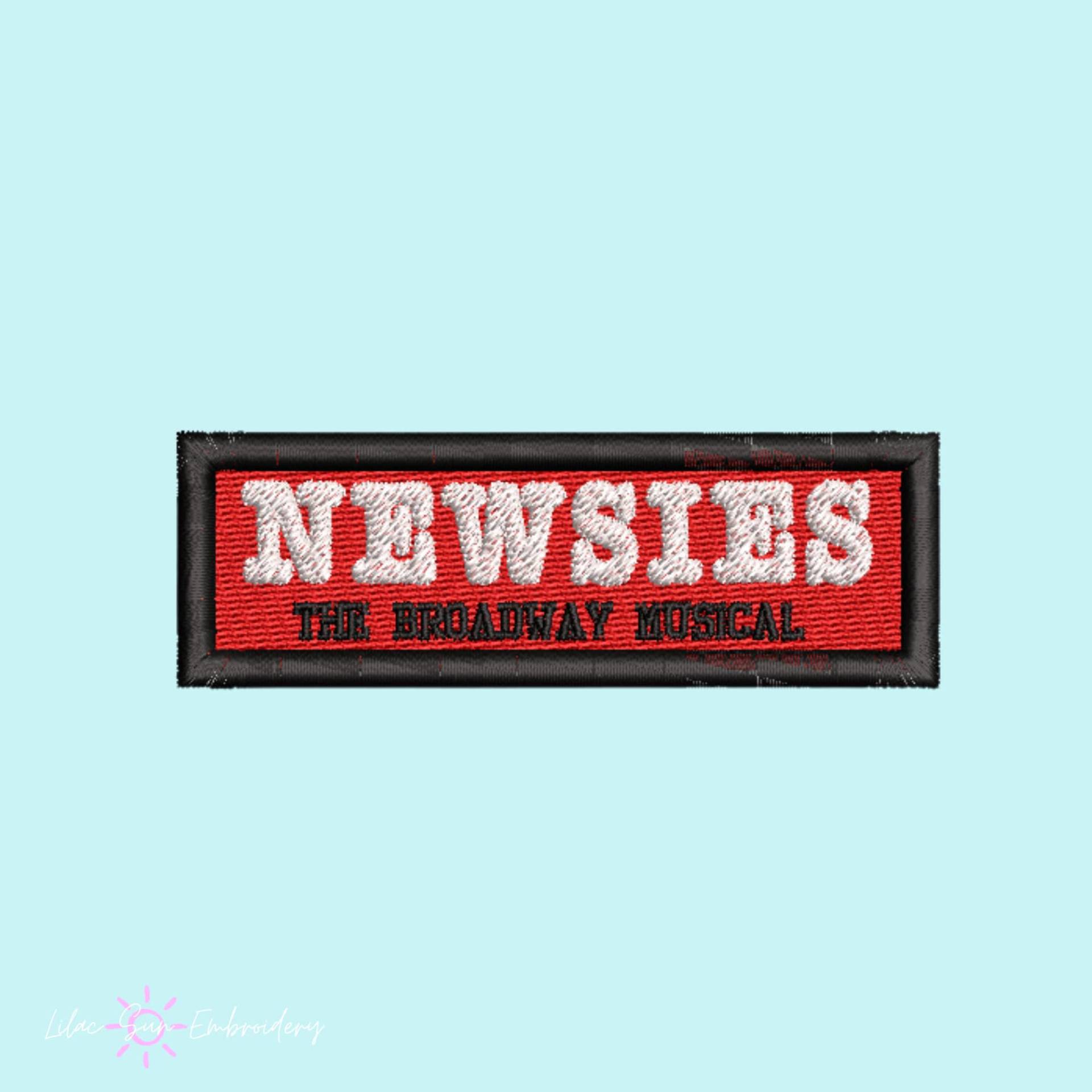Newsies Logo Aufnäher, Musiktheater Theater Stickerei Anstecknadel von LilacSunEmbroidery