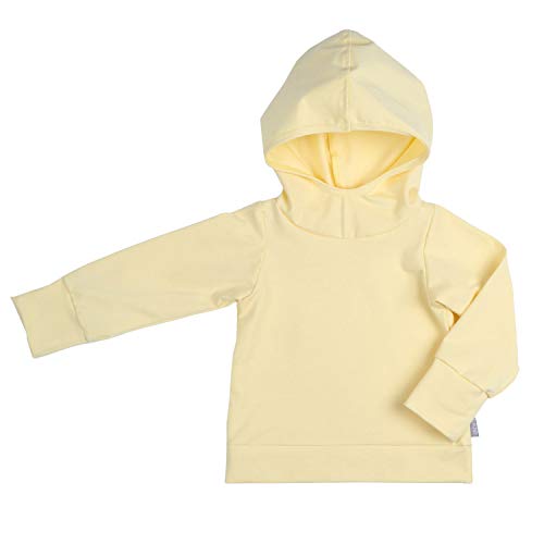 Lilakind“ Baby Kinder Hoodie Kapuzenpulli Uni Gelb Gr. 110/116 - Made in Germany von Lilakind