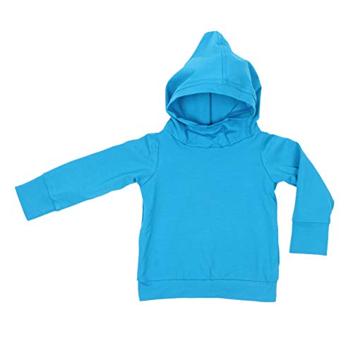 Lilakind“ Baby Kinder Hoodie Kapuzenpulli Uni Türkis Gr. 122/128 - Made in Germany von Lilakind