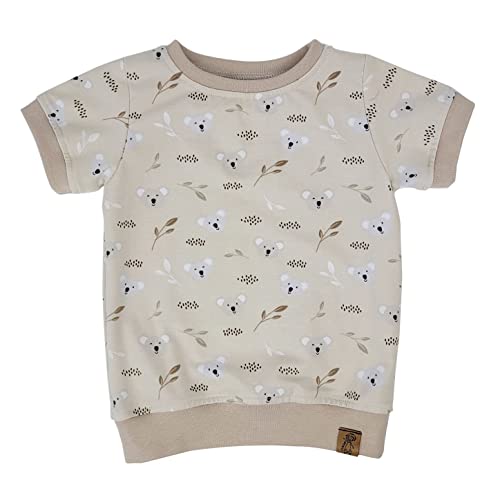 Lilakind“ Baby Kinder Jersey T-Shirt Rundhals Top Baumwolle Koalas Sand Beige Handmade Gr. 104/110 - Made in Germany von Lilakind