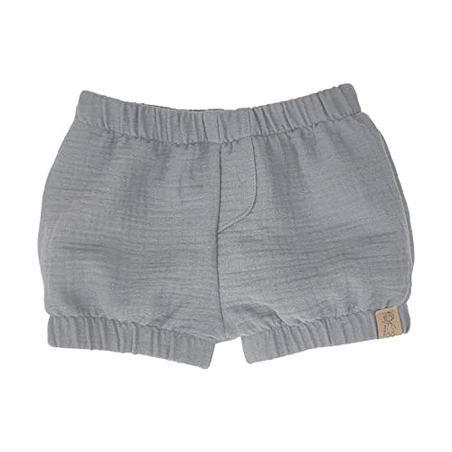 Lilakind“ Baby Kinder Musselin-​Shorts Kurze Hose Uni Hellgrau Gr. 56/62 - Made in Germany von Lilakind