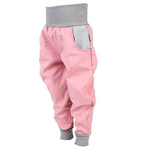 Lilakind“ Baby Kinder Pumphose Softshell mit Taschen Grau Rosa Gr. 140/146 - Made in Germany von Lilakind