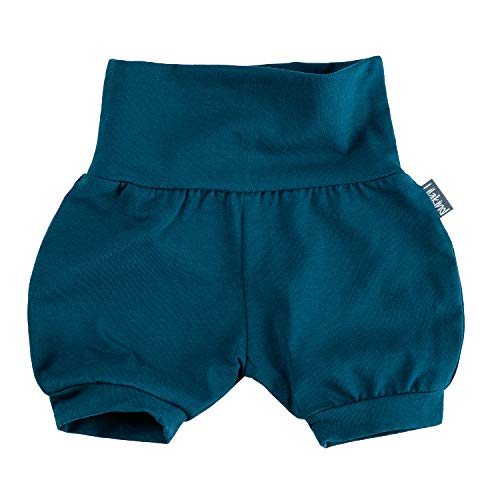 Lilakind“ Baby Kinder Shorts Sommerhose Kurze Pumphose Baumwolle Uni Petrol Gr. 86/92 - Made in Germany von Lilakind