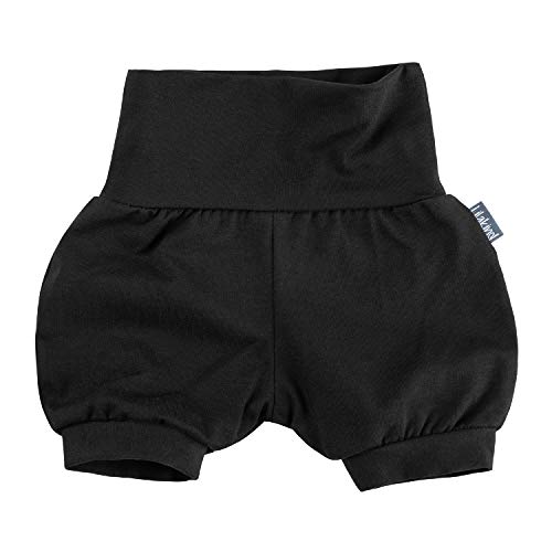 Lilakind“ Baby Kinder Shorts Sommerhose Kurze Pumphose Baumwolle Uni Schwarz Gr. 74/80 - Made in Germany von Lilakind