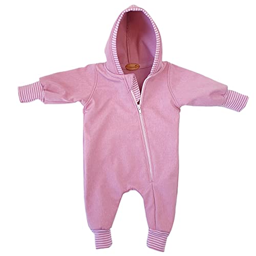 Lilakind“ Baby Kinder Softshell Overall mit Kapuze Rosa Gr. 116/122 - Made in Germany von Lilakind