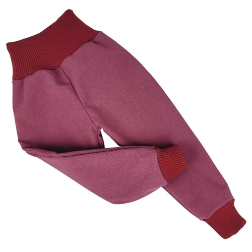 Lilakind“ Baby Kinder Softshell Pumphose Regenhose Einfarbig Gefüttert Teddyfleece Uni Beere Meliert Gr. 98/104 - Made in Germany von Lilakind